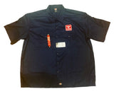 DICKIES MEN'S (BLACK) SIZE S-2XL 3XL SHORT SLEEVE WORK SHIRT SHOP MECHANICS 1574 (NAVY BLUE)