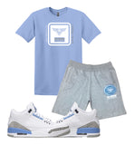 PREMIUM CAROLINA BLUE SHIRT (WHITE LOGO)