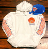 PREMIUM "NEW YORK KNICK WHITE" PULLOVER FLEECE HOODIE SWEATSUIT