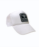 WHITE TRUCKER HAT (SNAPBACK)