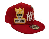 LIMITED EDITION “KING OF NEW YORK” NEW ERA SNAPBACK $65 AND FITTED HAT $70 (RED YANKEE)