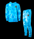 PREMIUM LIGHT BLUE TIE DYE FLEECE SWEATSUIT S-2X