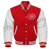 PREMIUM VARSITY LETTERMEN JACKET (RED / WHITE) S - 6X