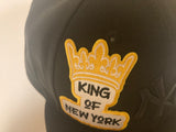 LIMITED EDITION “KING OF NEW YORK” NEW ERA SNAPBACK $65 AND FITTED HAT $70 (BLACK ON BLACK YANKEE)