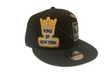 LIMITED EDITION “KING OF NEW YORK” NEW ERA SNAPBACK $65 AND FITTED HAT $70 (BLACK ON BLACK YANKEE)