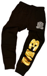 BLACK, GOLD AND WHITE PREMIUM PULLOVER FLEECE HOODIE SWEATSUIT (MEN AND WOMAN SIZES AVAILABLE)