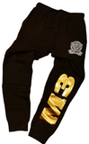 BLACK, GOLD AND WHITE PREMIUM PULLOVER FLEECE HOODIE SWEATSUIT (MEN AND WOMAN SIZES AVAILABLE)