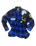 MEN'S PREMIUM BLUE AND BLACK HEAVYWEIGHT LUMBERJACK SHIRT S-4X