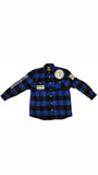 MEN'S PREMIUM BLUE AND BLACK HEAVYWEIGHT LUMBERJACK SHIRT S-4X